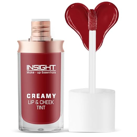 Insight Cosmetics Creamy Lip & Cheek Tint | Dewy & Radiant Finish | Lightweight Blush | Ultra-Pigmented Formula | Buildable Liquid Blush, 7.5gm(01-ROSE PARADE) - Cherry Blossom