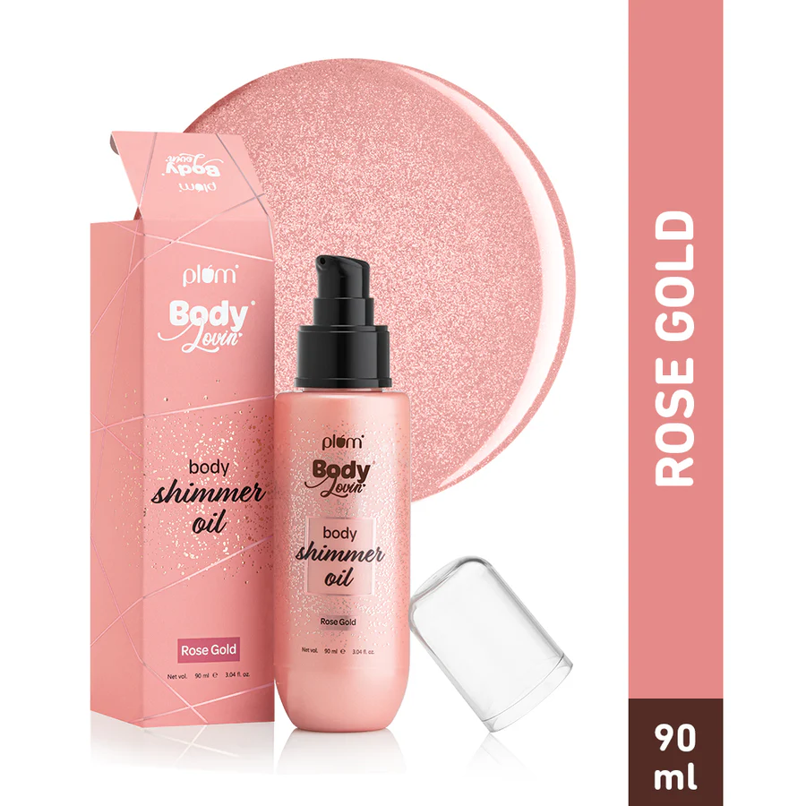 Plum Body Shimmer Oil - Peach Glow by Plum BodyLovin - Shimmer Oil Rose Gold