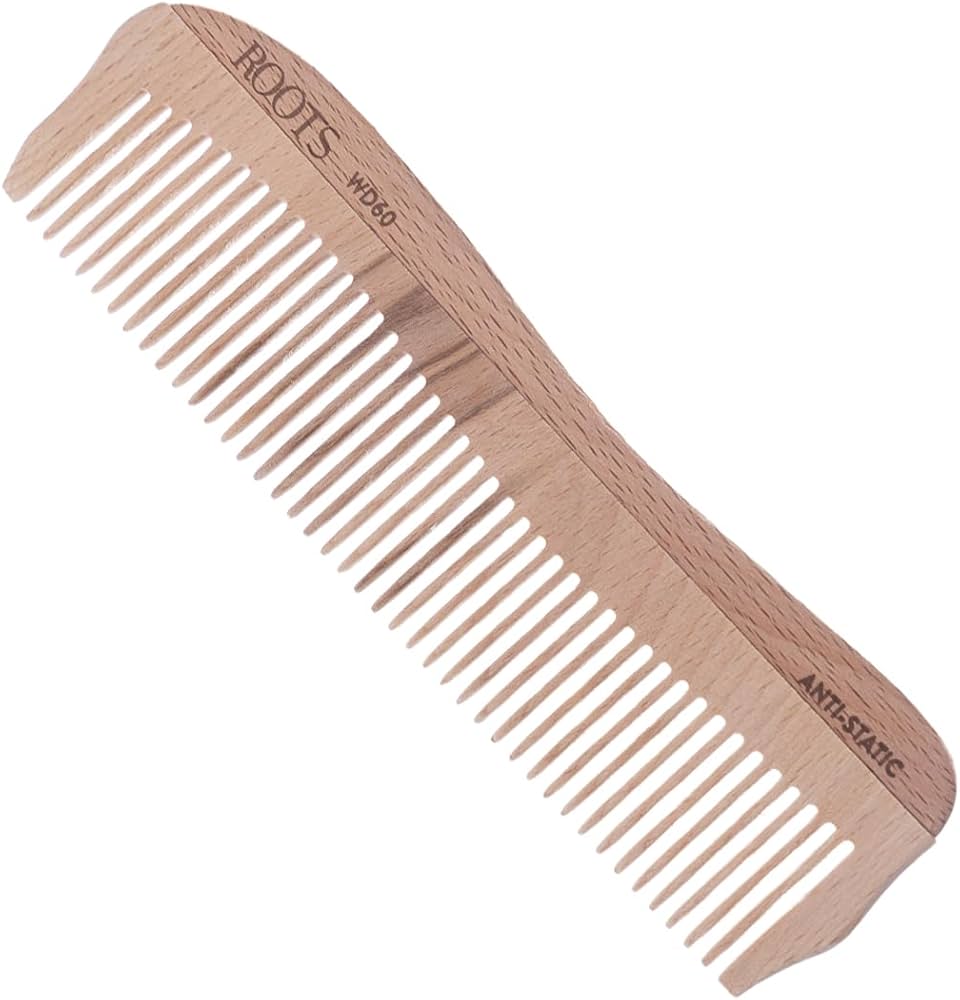 Roots - Wooden Dressing Combs - Damage free Wet and dry Hair brush - For man and Woman - WD25 - Roots Comb (60)