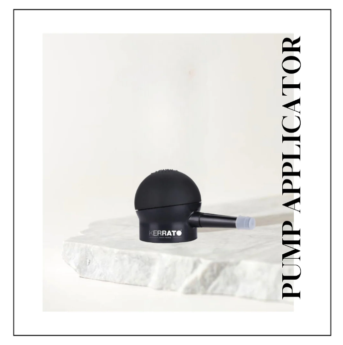 KERRATO HAIR FIBRES Fibre Applicator Pump for Thinning Hair and Baldness hair combo  (Black)