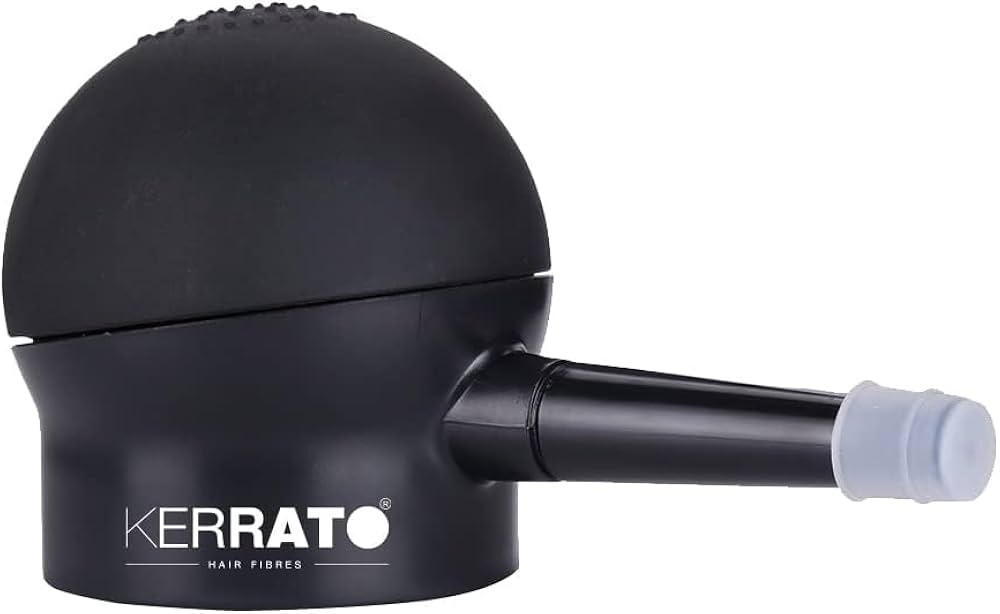 KERRATO HAIR FIBRES Fibre Applicator Pump for Thinning Hair and Baldness hair combo  (Black)