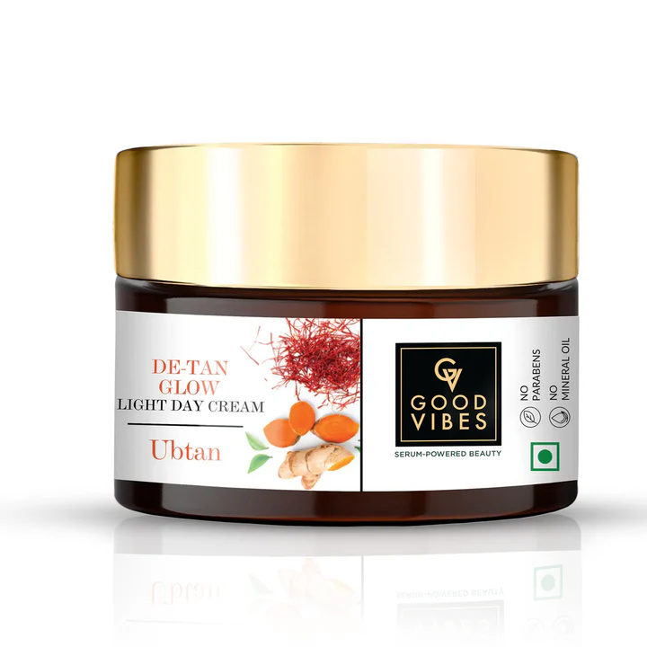 Good Vibes Ubtan De-Tan Glow Light Day Cream- 50Gm