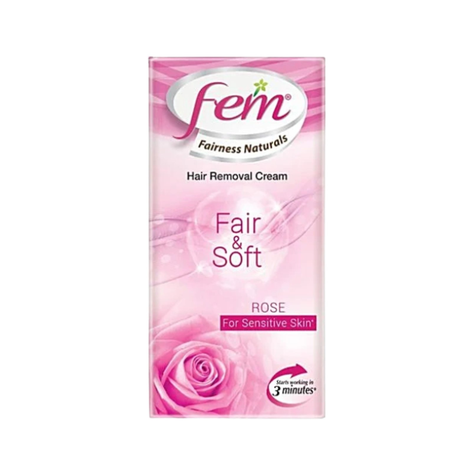 FEM Fairness Naturals Fair And Soft Hair Removal Cream For Sensitive Skin - 25 G , Women