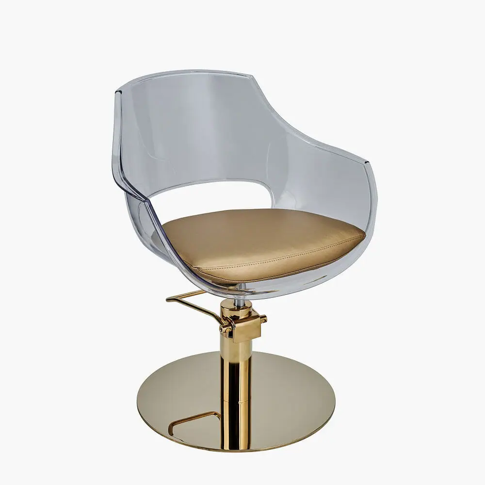 Ayala Ghost Gold Hydraulic Styling Chair