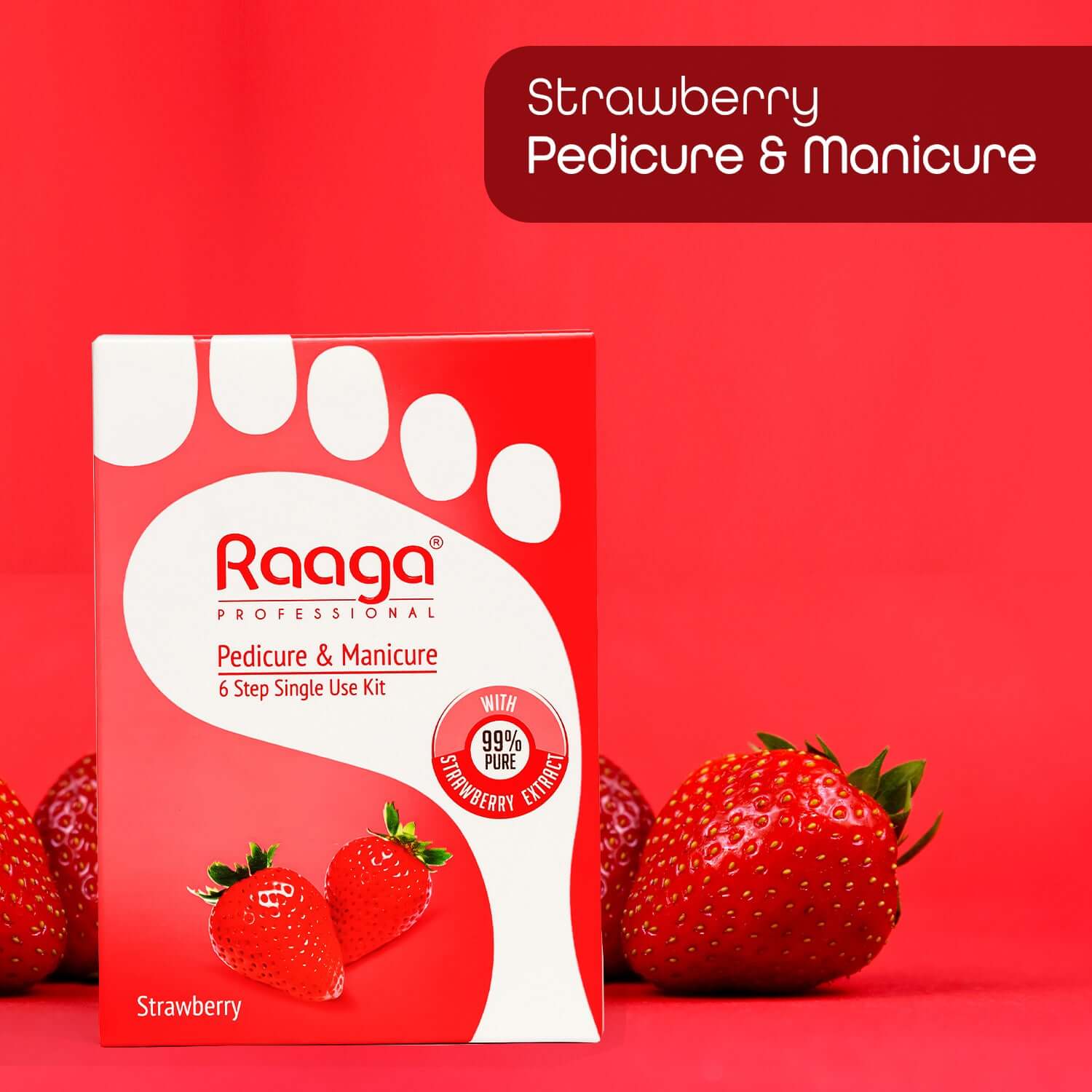 Raaga Professional Strawberry Pedicure and Manicure Kit for Soft & Relaxed Hands and Feet
