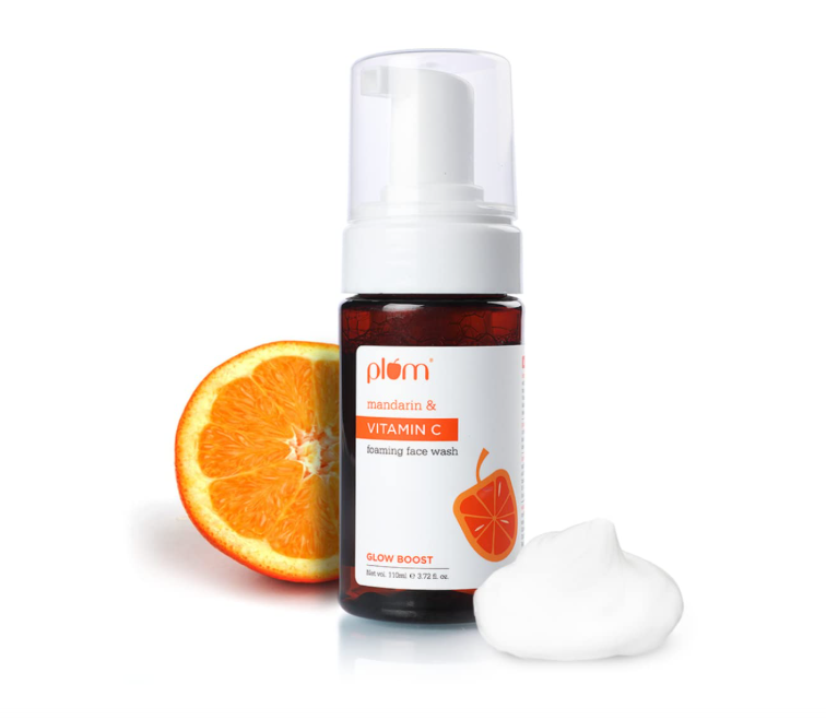Plum Vitamin C Foaming Face Wash with Mandarin | For Glowing Skin