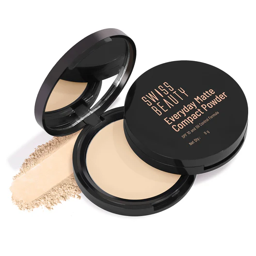 SWISS BEAUTY Everyday Matte Compact with SPF 10 - Beige