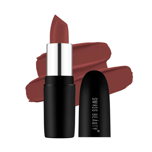 Swiss Beauty Pure Matte Lipstick - 215 Natural-Coco
