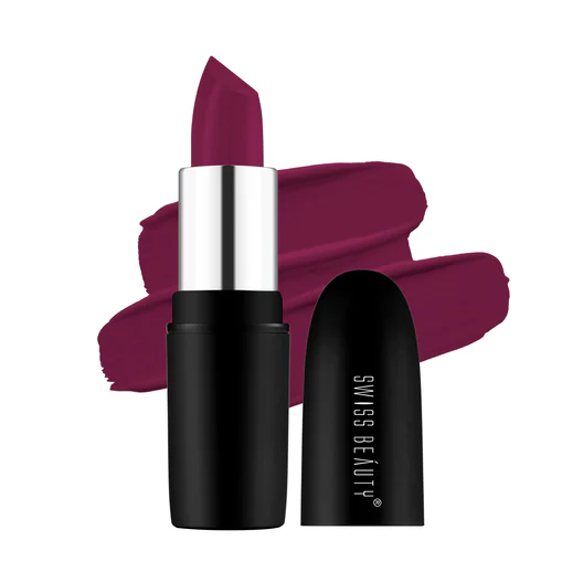 Swiss Beauty Pure Matte Lipstick - 224 Red-Wine