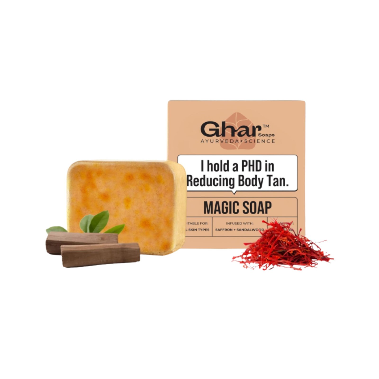 Ghar Soaps Sandalwood & Saffron Magic Soaps