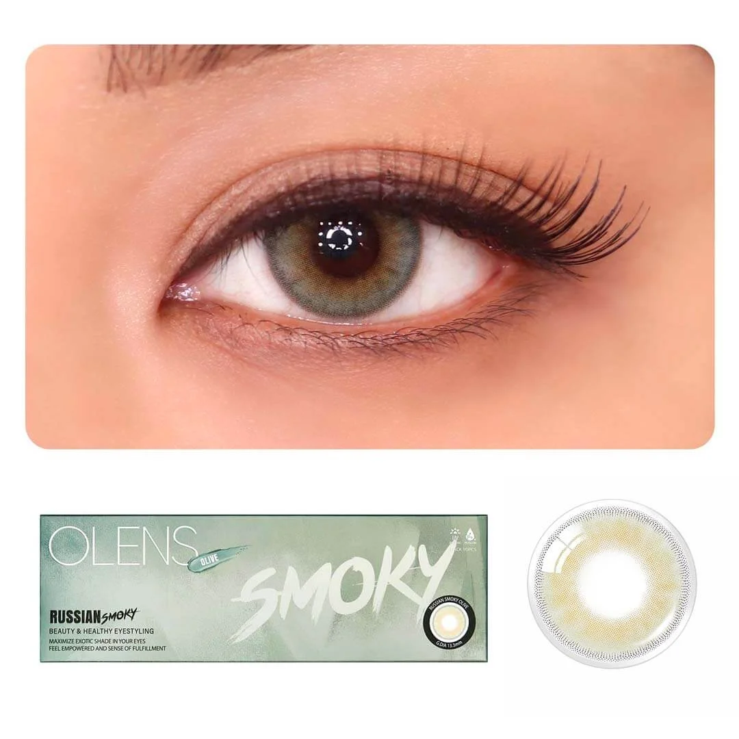 OLENS Daily Color Contact Lens - Box - Russian Smoky Olive
