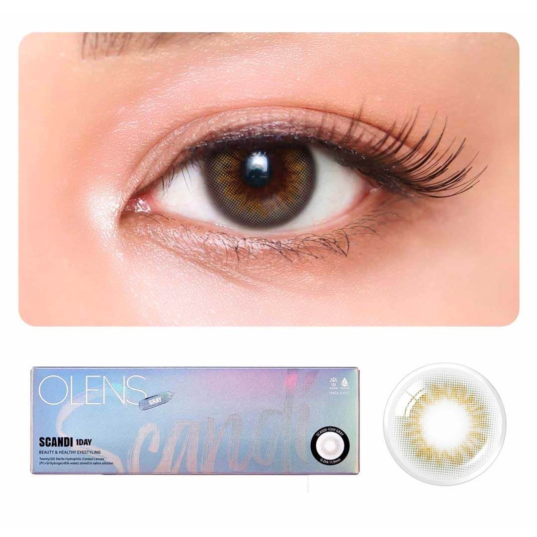 OLENS Daily Color Contact Lens - One Pair - Scandi Grey