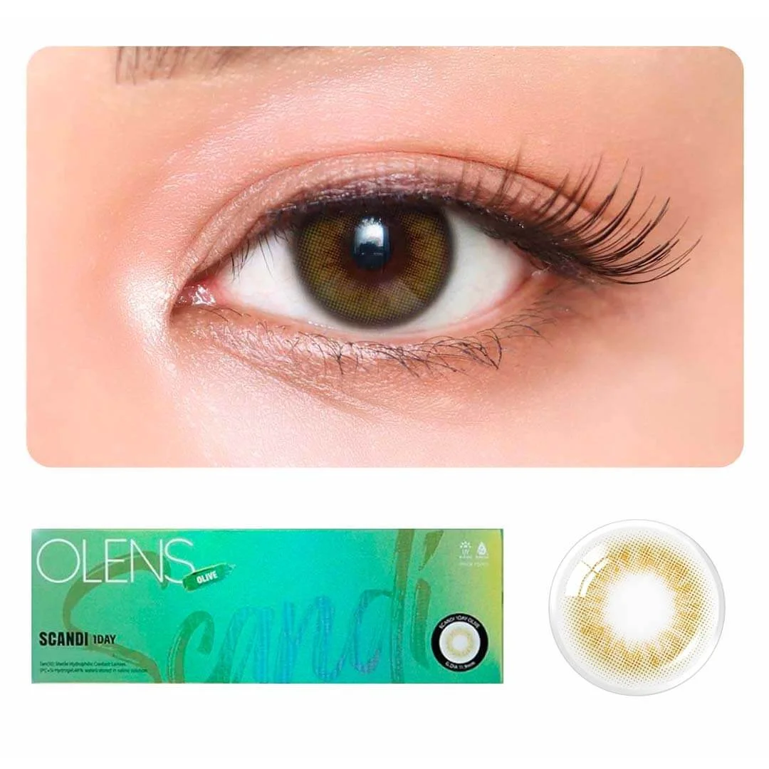 OLENS Daily Color Contact Lens - Box - Scandi Olive