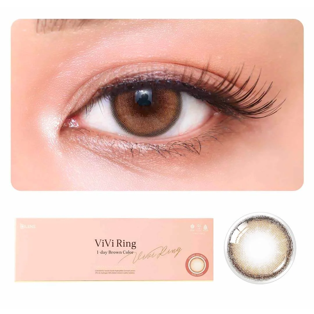 OLENS Daily Color Contact Lens - Box - Viviring Brown