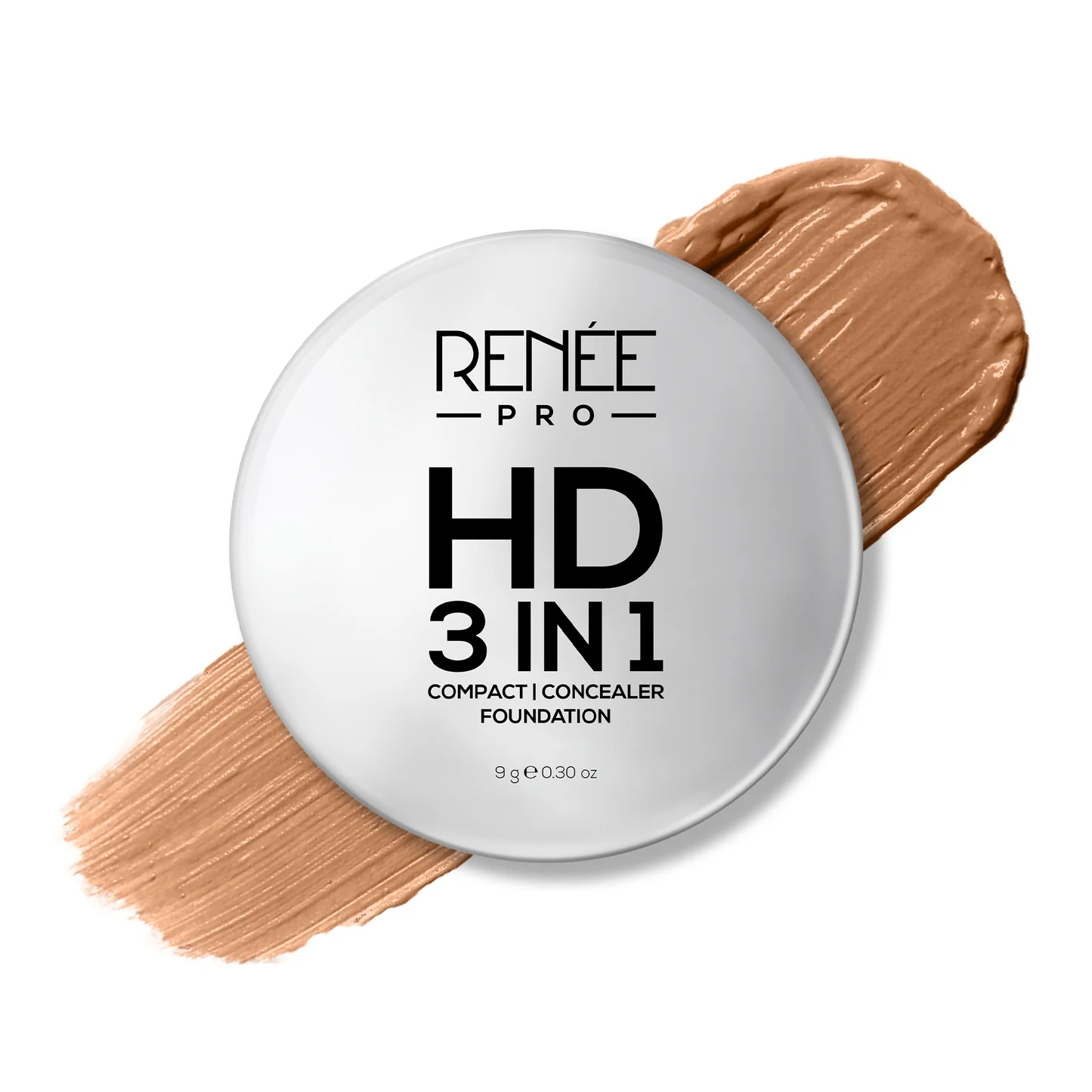 RENEE Pro HD 3-IN-1 Compact, Works as Concealer, Foundation & Powder - Sable