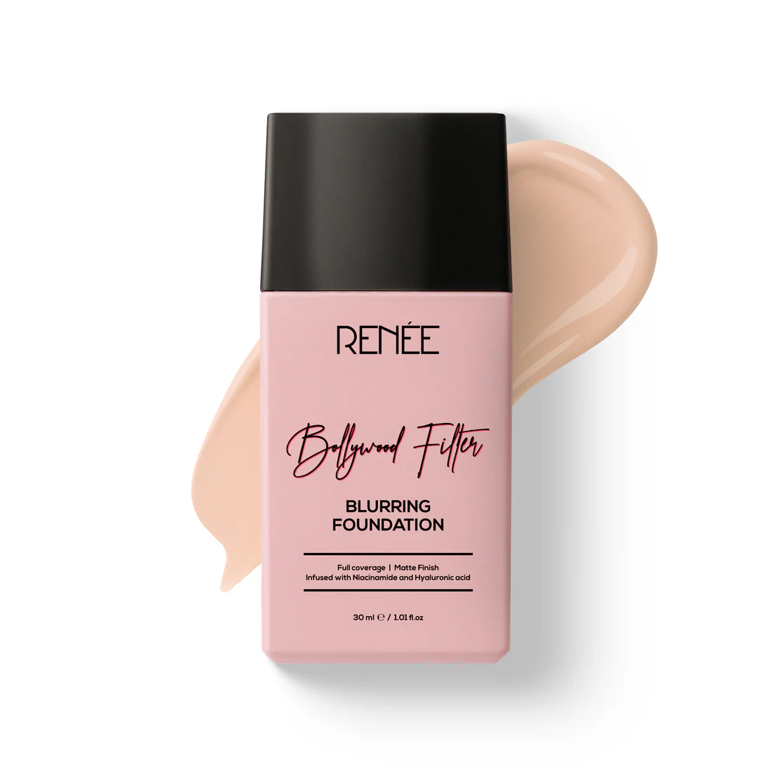 RENEE Bollywood Filter Pore Minimising Blurring Liquid Foundation With Matte Finish & Full Coverage - Biscoff Blur