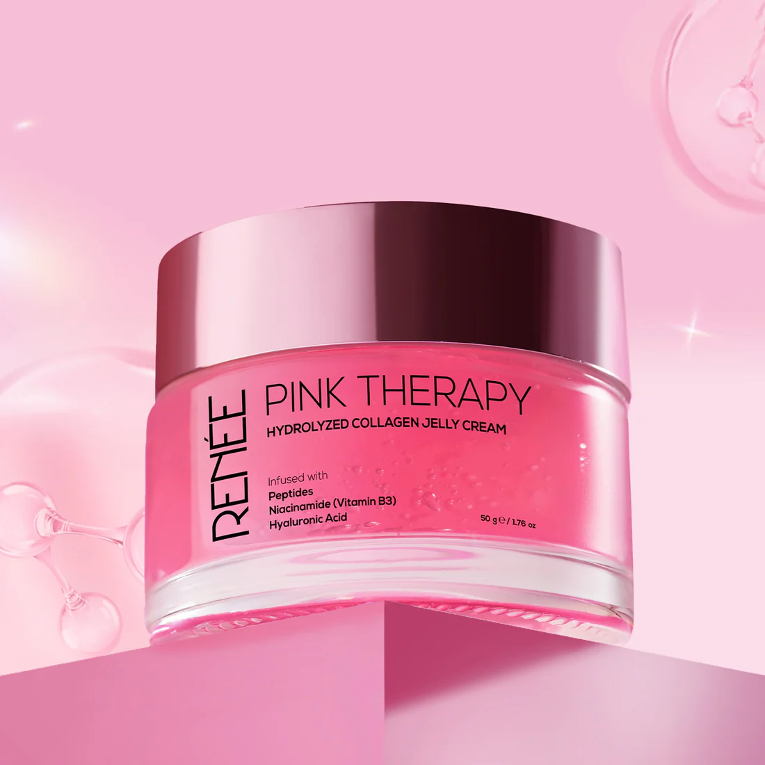 RENEE Pink Therapy Hydrolyzed Collagen Jelly Cream For Anti-Aging & Hydrated Skin